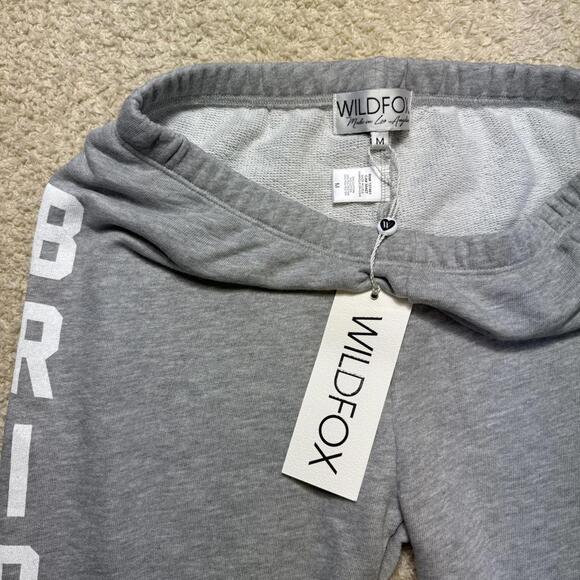 Wildfox Gray Bridesmaid Cotton Sweatpants MEDIUM NWT - Picture 4 of 6